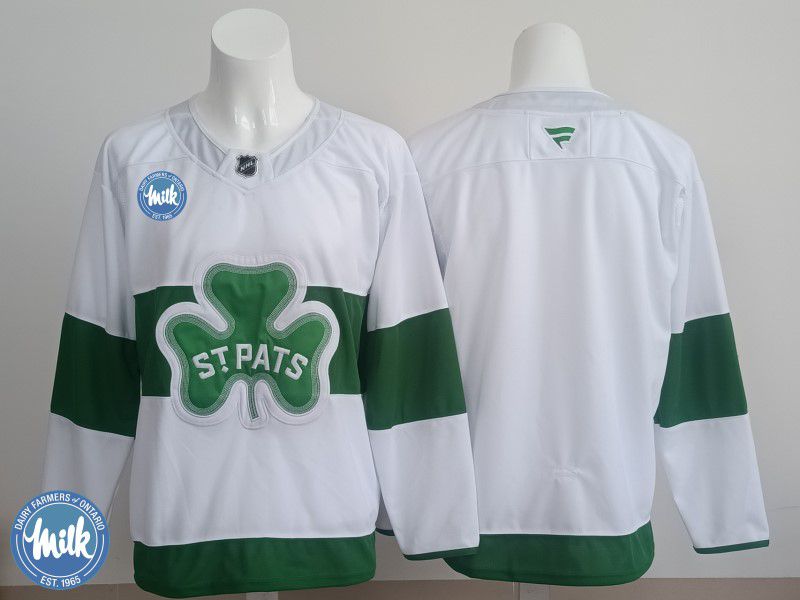 Men 2025 Toronto Maple Leafs Blank White Green Fanatics Home Premium NHL Jersey style 2->women mlb jersey->Women Jersey